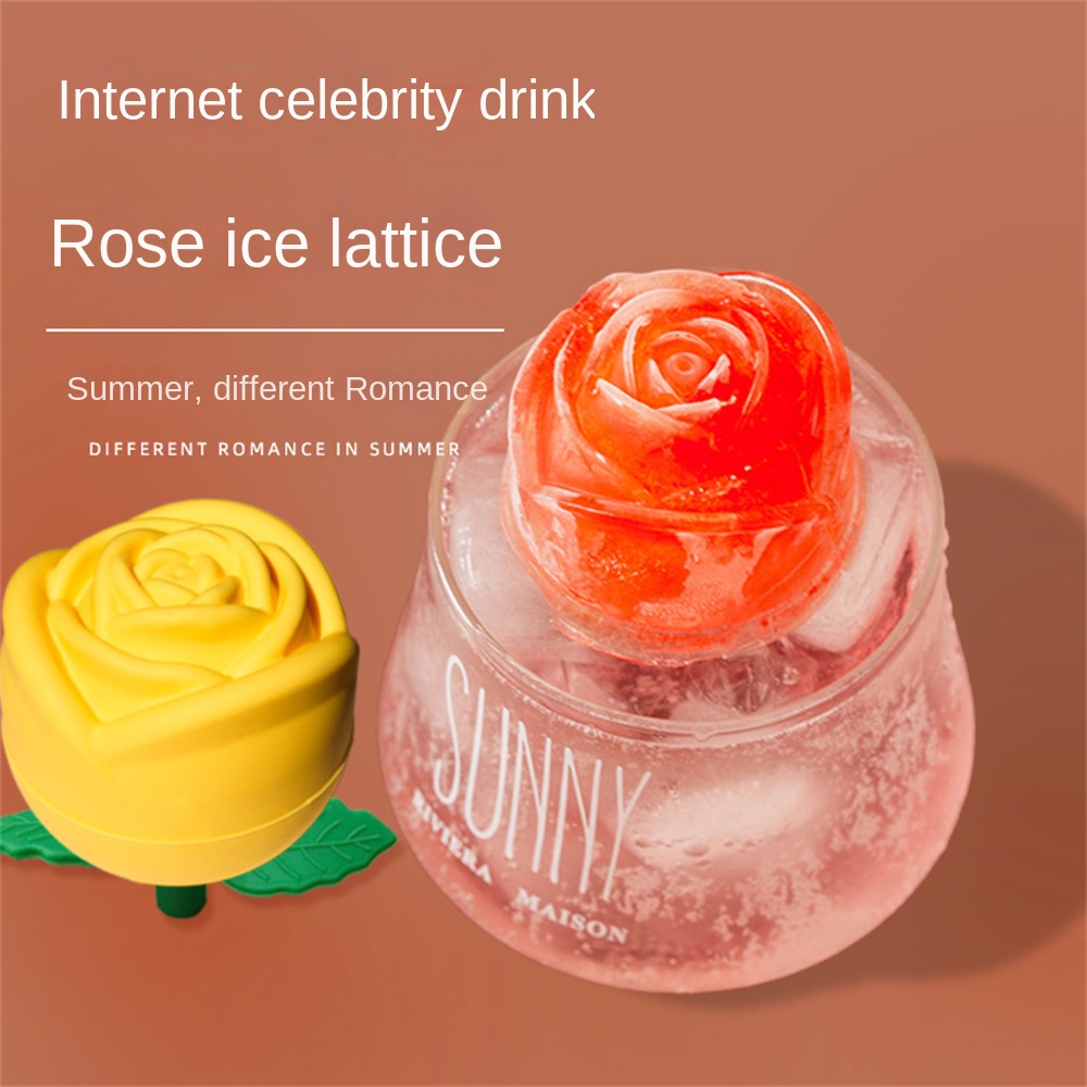 Soap Rose Cetakan Hoki Es 3d Silikon Pembuat Es Batu Bentuk Bunga Sabun Coklat Cetakan Mousse Kopi Jus Kue Dekorasi Aksesori Dapur