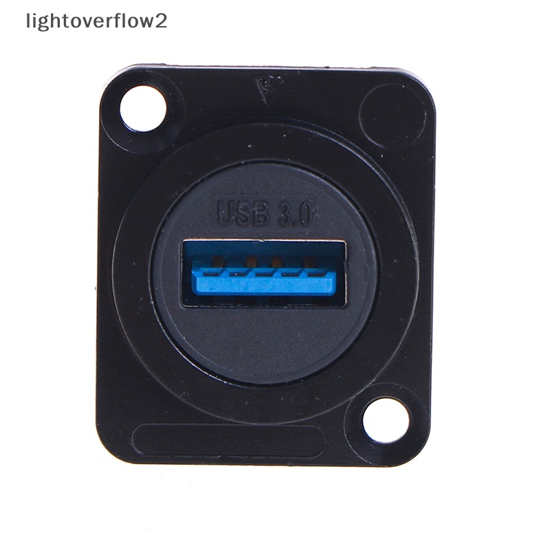 [lightoverflow2] Tipe D Metal USB Socket Double Pass Konektor USB 3.0 Connector Panel Moung [ID]