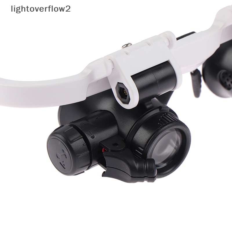 [lightoverflow2] Bando Kaca Pembesar Kacamata Dengan Lampu LED 8X 15X 23X Watchmaker Jeweler Loupe [ID]