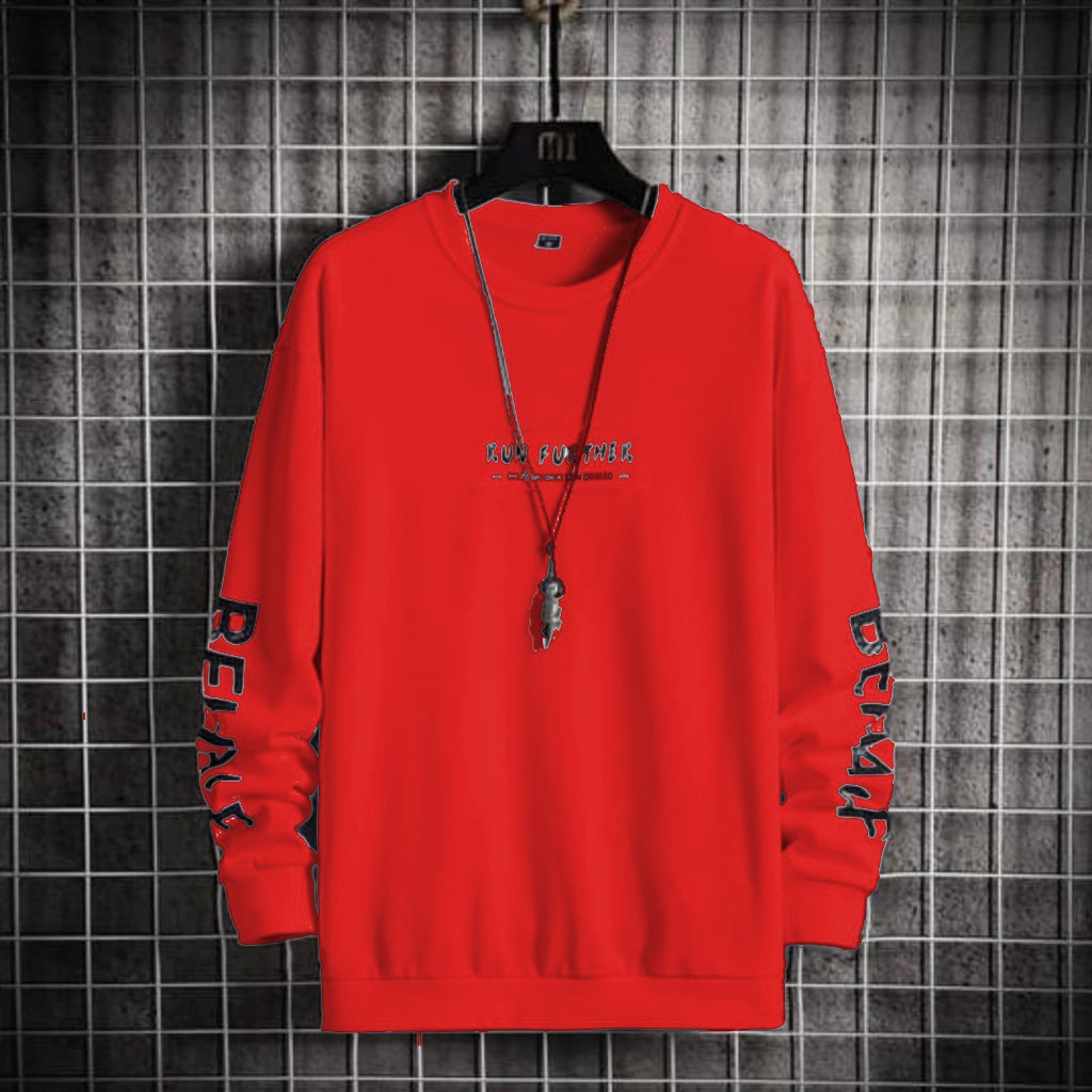 COD/DS2/ KAOS DISTRO PRIA LENGAN PANJANG RUN FURTHER BAHAN BABYTERRY