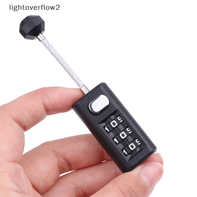 [lightoverflow2] 3digi Coded Lock Gembok Kecil Resettable Kunci Koper Untuk Toolbox Travel Bag [ID]