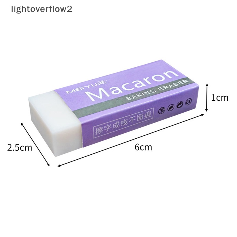 [lightoverflow2] Random Pencil Eraser Macaron Color Awet Penghapus Remah Remah Anak Alat Tulis Sekolah Siswa Tanpa Tanda