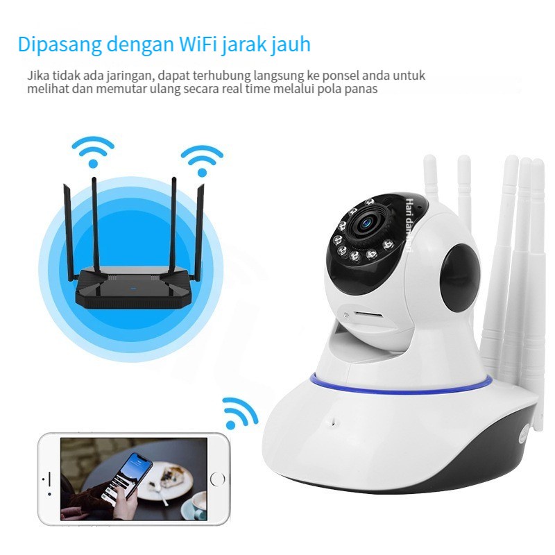 IP Camera CCTV Wireless 5 Antena Baby Cam Kamera Wifi Smart Night Vision HD 1080P/Built-in WIFI lima antena/pemantauan rumah