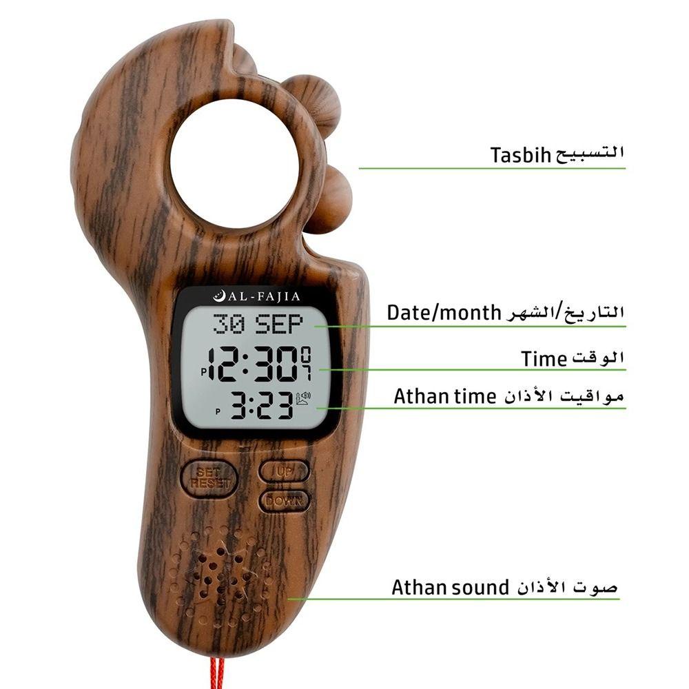 TOP Mini Finger Counter Stitch Marker Finger Dekompresi Tasbih Dengan Athan Jam Alarm Tally Counter LCD Elektrik