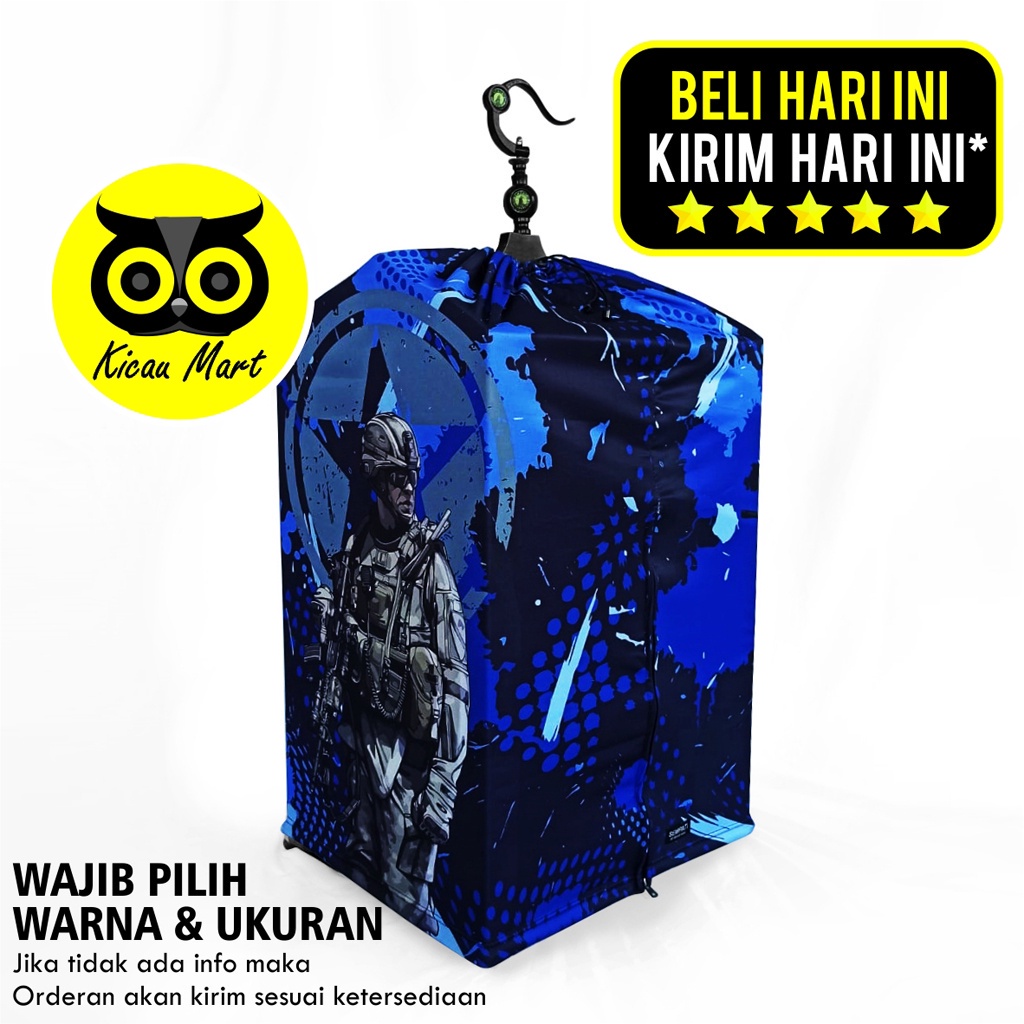 Krodong Kerodong Sangkar Kotak No 1 Motif Tentara Fullprint Sempati Bahan Jersey Premium Krodong Kandang Burung Kacer Cucak Kenari Kotak Mode Jemur Krodong Sangkar Kotak