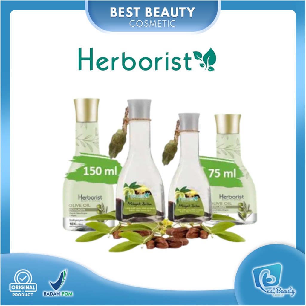 ★ BB ★ HERBORIST Olive Oil Collagen 150ml / Olive Oil Collagen 75ml / Minyak Zaitun 75ml / Minyak Zaitun 150ml