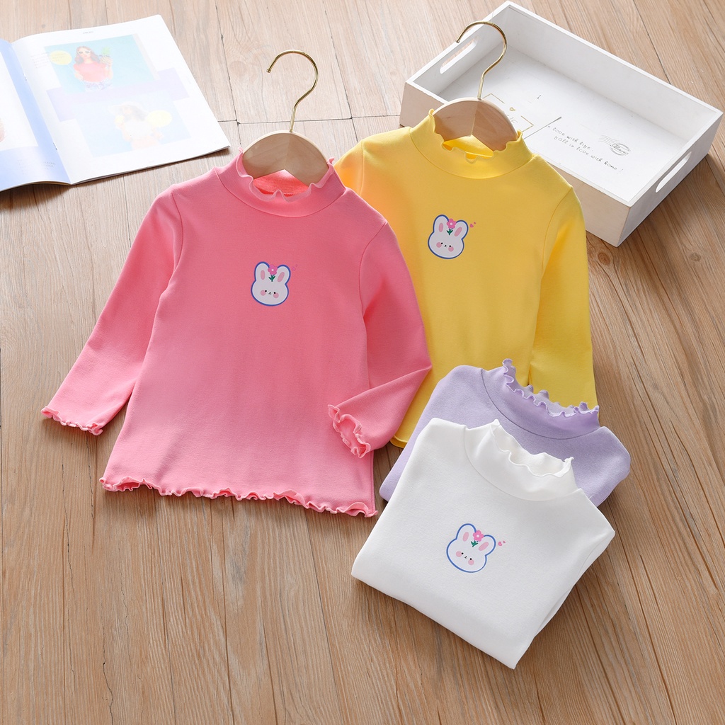 ZASKIYA - TURTLE NECK ANAK BUNNY LOV / ATASAN TOP ANAK PEREMPUAN USIA 1-5 TAHUN