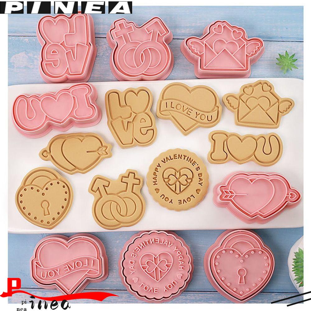 Nanas 8Pcs/set Cetakan Kue Kering DIY Tools Cetakan Biskuit Cinta 3D