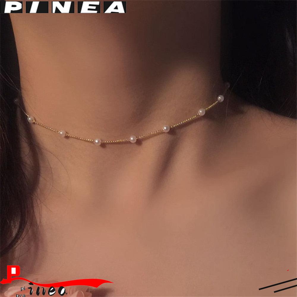 Nanas 6 Pcs Manik-Manik Baru Fashion Leher Liontin Warna Emas Perlengkapan Pesta Rantai Leher