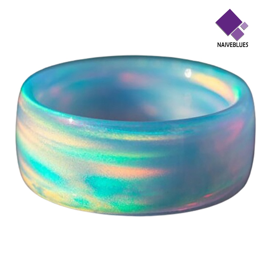 &lt; Naiveblues &gt; Cincin Wanita Warna-Warni Resin Akrilik Eye-catching Romantic Sky Women Untuk Club