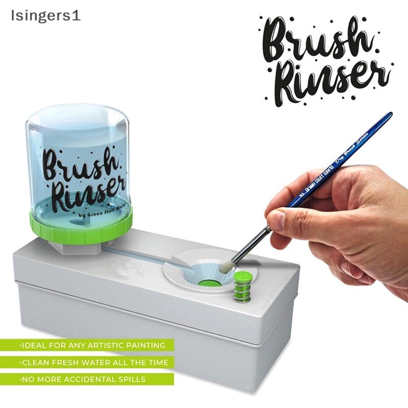 [lsingers1] Brush Rinser Paint Brush Cleaner Dengan Cup Bilas Kuas Cat Cleaner Scrubber Butik