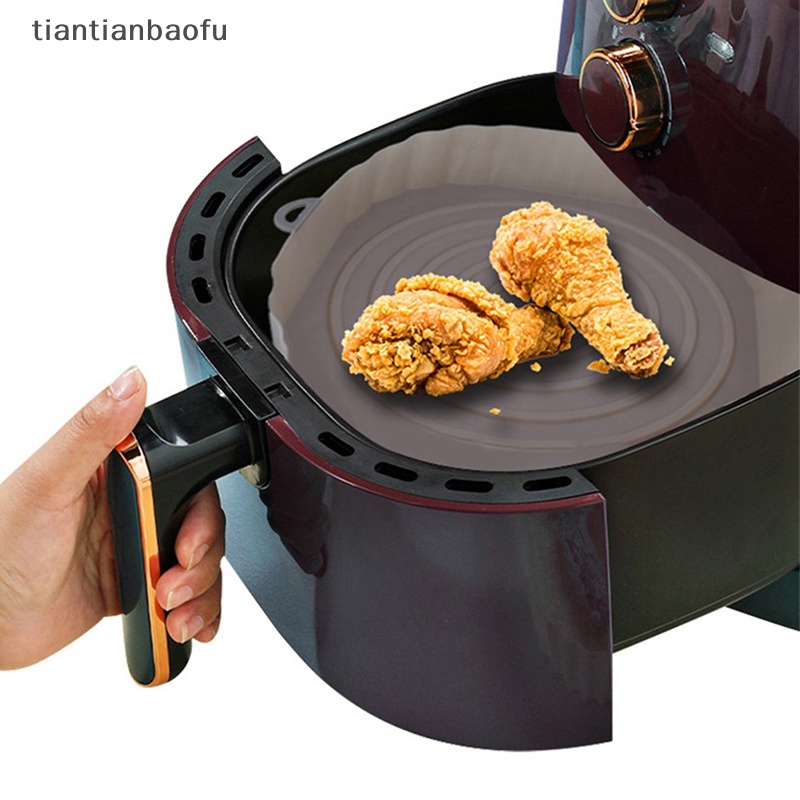 [tiantianbaofu] 18cm Air Fryer Silicone Pot Air Fryer Basket Liner Anti Lengket Oven Baking Tray Butik