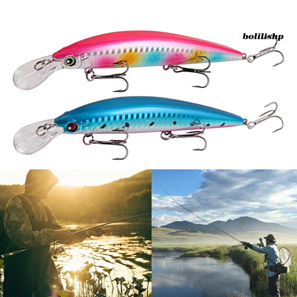 Bo-15.2cm/36g Ikan Kecil Lure 3D Fisheye Tajam Duri Lidah Lebar Plat 3kait Ikan-Tarikan Anti-Korosi ABS Umpan Pancing Untuk Memancing