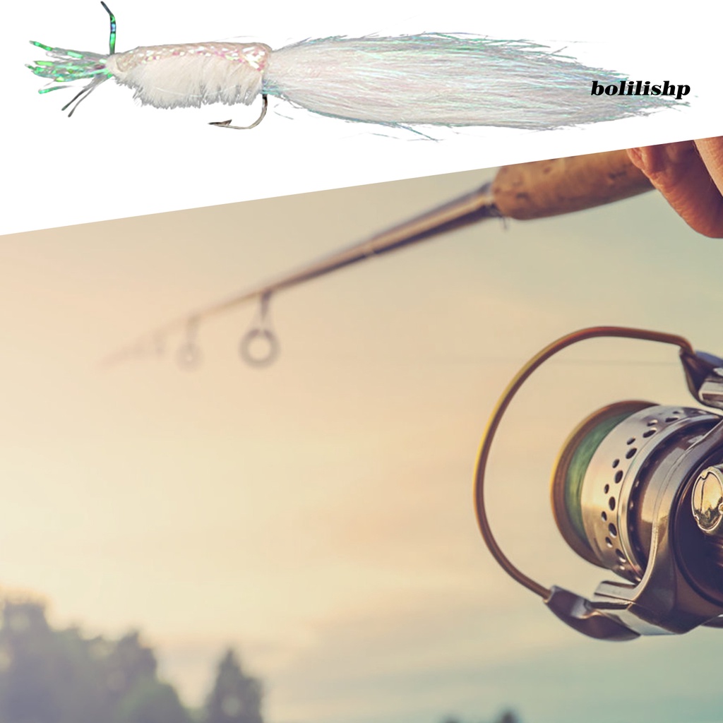 Bo-symphony Fly Hook Tajam Panjang Desain Simulasi Umur Hidup Ringan Angling Umpan Kait Pancing Udang Metal Untuk Outdoor