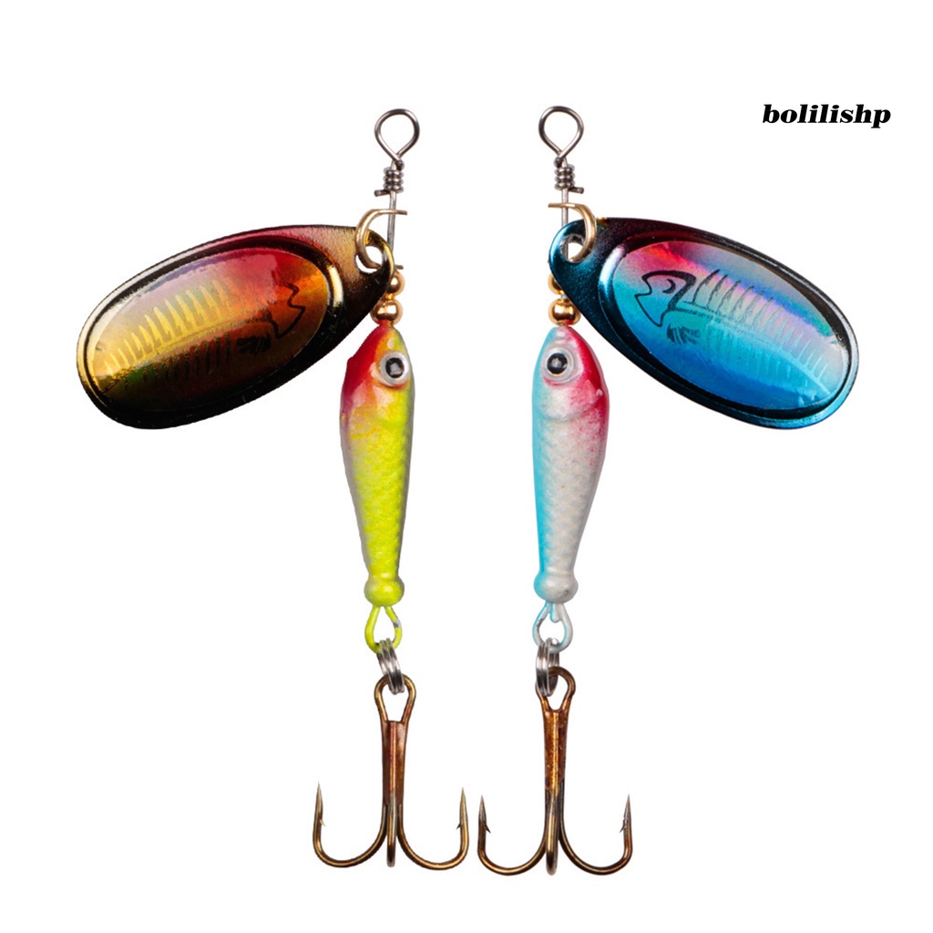 Bo-9g/7cm Umpan Pancing Bentuk Hidup Tahan Air Rotary Payet Treble Hook Reusable Angling Stainless Tajam Hook Spinner Umpan Perlengkapan Memancing