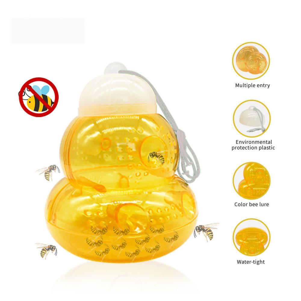 [Elegan] Bee Catcher Portable Perangkap Serangga Plastik Gantung Untuk Indoor Outdoor Bentuk Labu Pembunuh Tawon