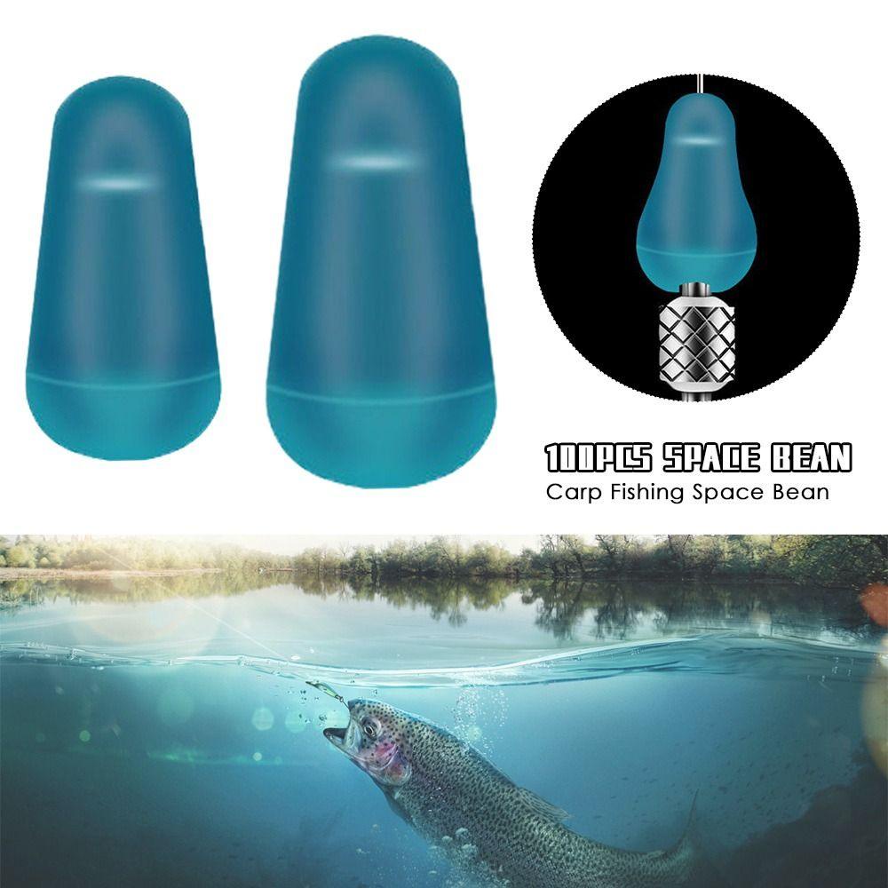 TOP 100pcs Carp Fishing Space Bean Konektor Kualitas Tinggi Bobber-Stopper Pelampung Stopper