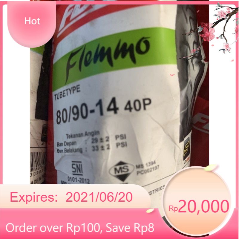 FDR Tubetype Flemmo Ban Motor 80 90 14 Matic Depan Atau Belakang Yamaha Mio Xeon Honda Vario Beat Su