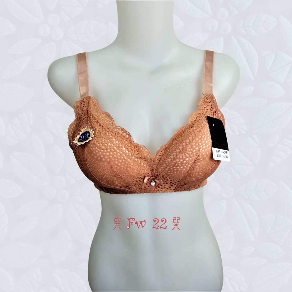 Push Up Bra Sorex CA 048 Busa Empuk dan Tebal Menekan Lemak Bahan dengan renda Cantik Bertali Lebar