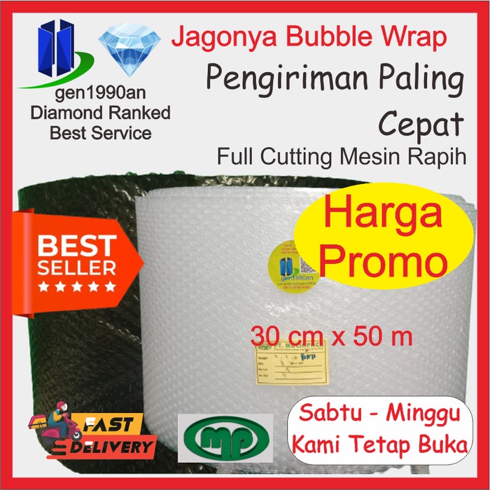 

Terlaris[COD] Plastik Bubble Wrap 50 m x 30 cm Mulia Pak Orange TOMANG JAKBAR - Hitam