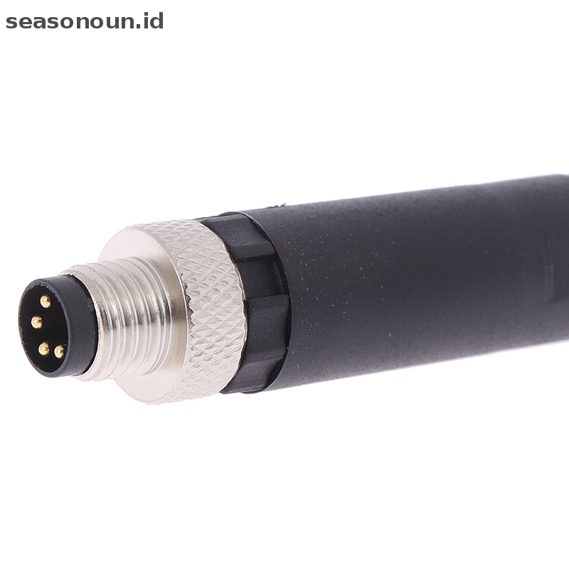 Seasonoun 1Pc Konektor Sensor M8 3per4pin Male/Female Colokan Sudut Lurus.