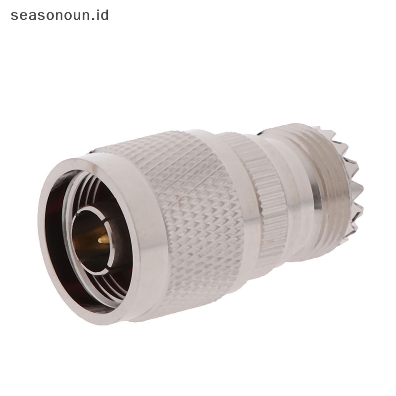 Seasonoun 1Pc N Type Male to UHF SO-239 Female Jack Konektor Adaptor Coax RF Lurus.