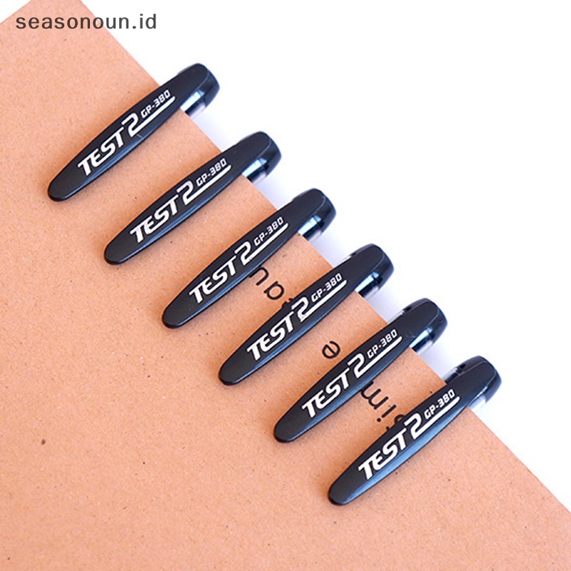 Seasonoun 10pcs Pen Bola Tinta Cair Bening 0.5 0.38mm Kualitas Tinggi Untuk Kantor Sekolah Siswa.