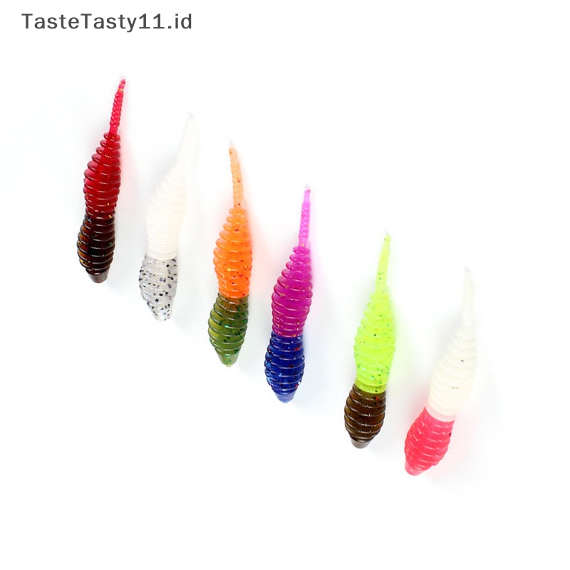 Tastetasty 10pcs Baru Silikon Lembut 5cm 1g wiggler 50mm 1g Depan Belakang Dua Warna.