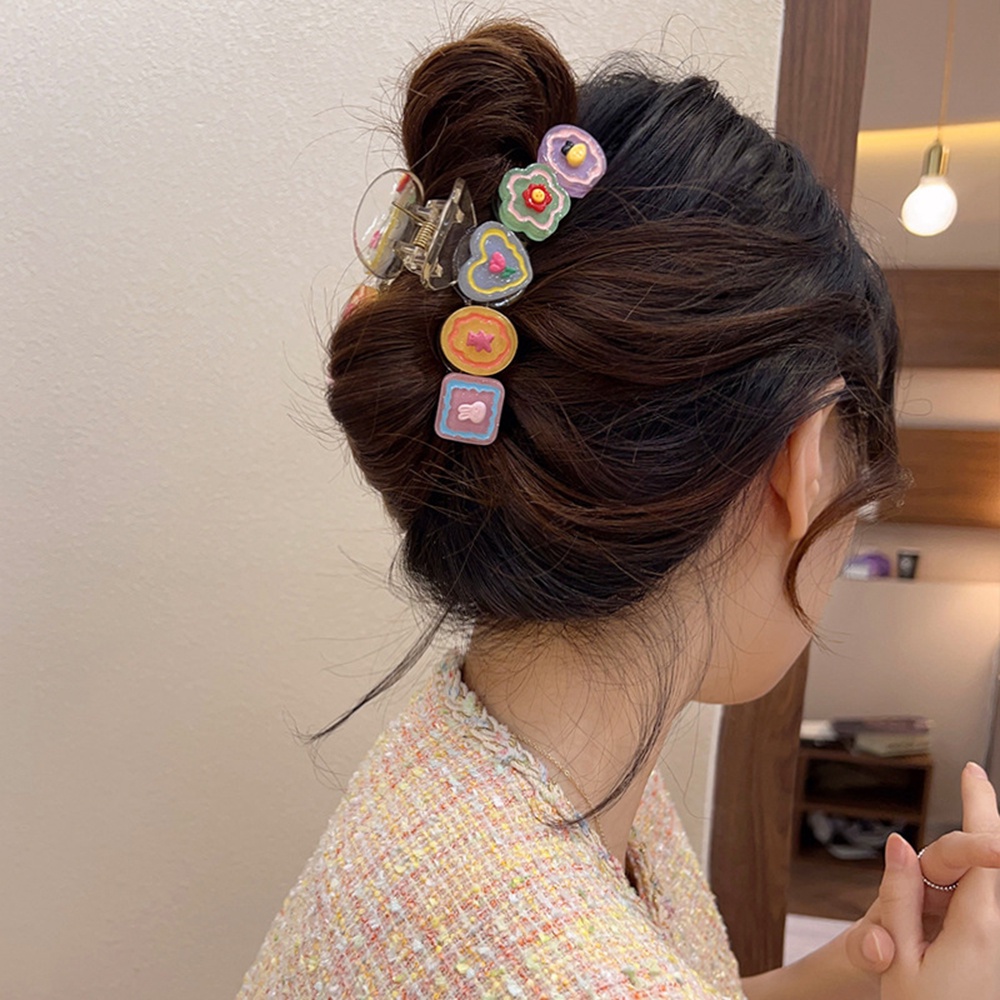 Klip Hiu Cinta Manis Korea Temperamen Rasa Canggih Musim Panas Segar Hair Clip Untuk Perempuan