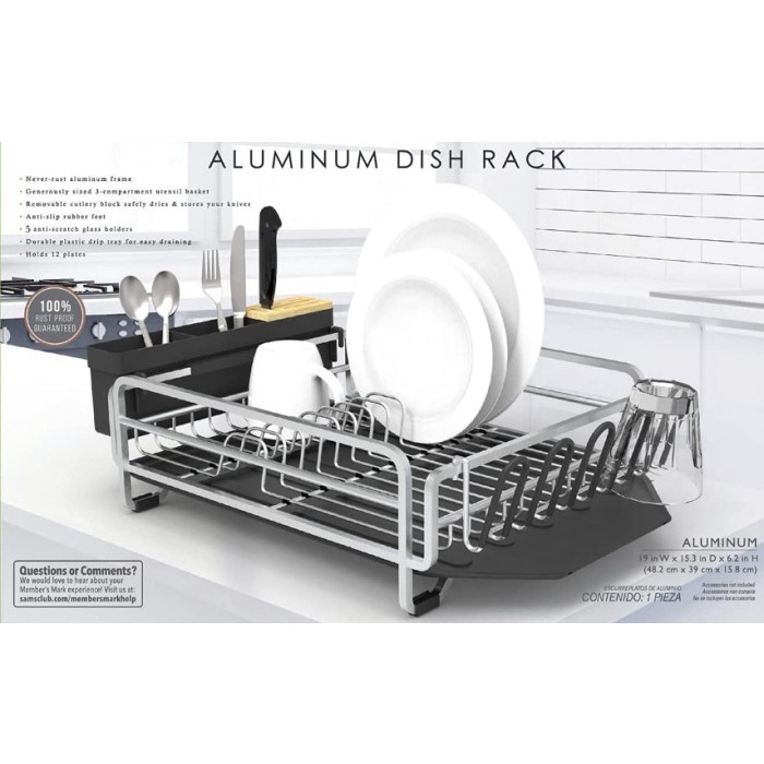 Rak piring aluminium minimalis rak pengering piring dish rack