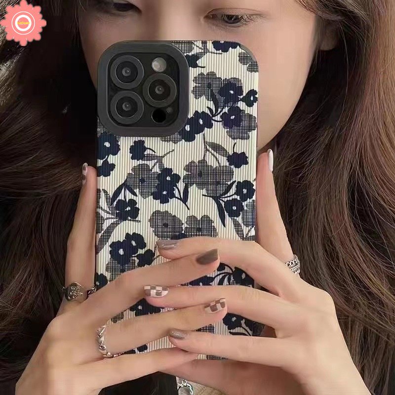 IPHONE Art Flower Ins Style Phone Case Kompatibel Untuk Iphone14 13 Pro Max11 12 Pro 7 8 Plus X XS Max XR Retro Fantasy Butterfly Shockproof Soft Silicone Case Tpu Soft Cover