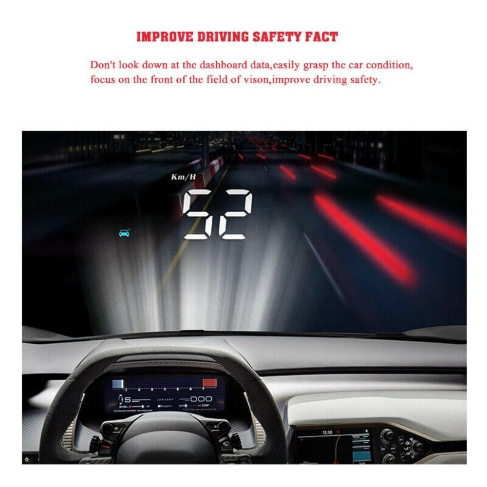 Populer Car Speedometer Head Up Display High Quality Aksesoris Mobil Hd Obd2 Overspeed Alarm Peringatan