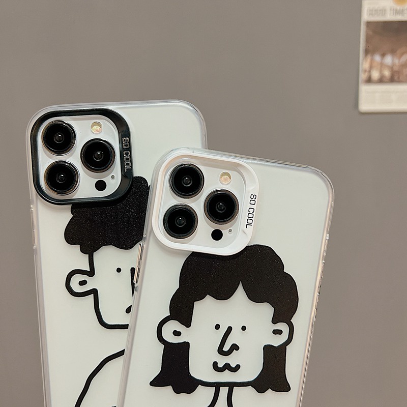 Couple！Rich Boyfriend Girlfriend Skin Feel Soft Case HP iP iPhone 12 13 14 Pro Max 11 So Cool FTD Casing Apple