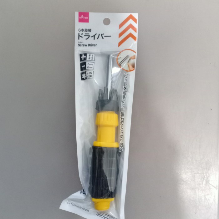 DAISO screw driver obeng 6 mata obeng + - bintang obeng besar