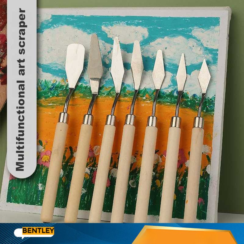 

Pisau Palet Lukis Relief Cat Akrilik Painting Scraper 7 PCS