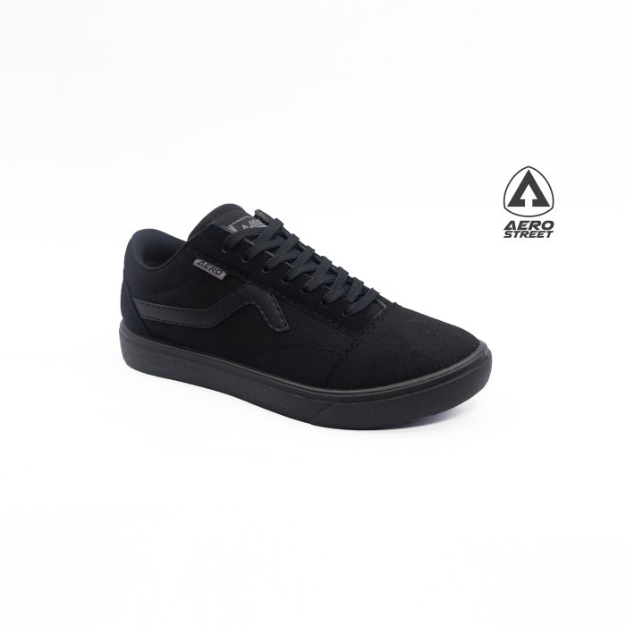 (COD) Aerostreet 37-44 Massive All Black - Sepatu Sneakers Casual - 37