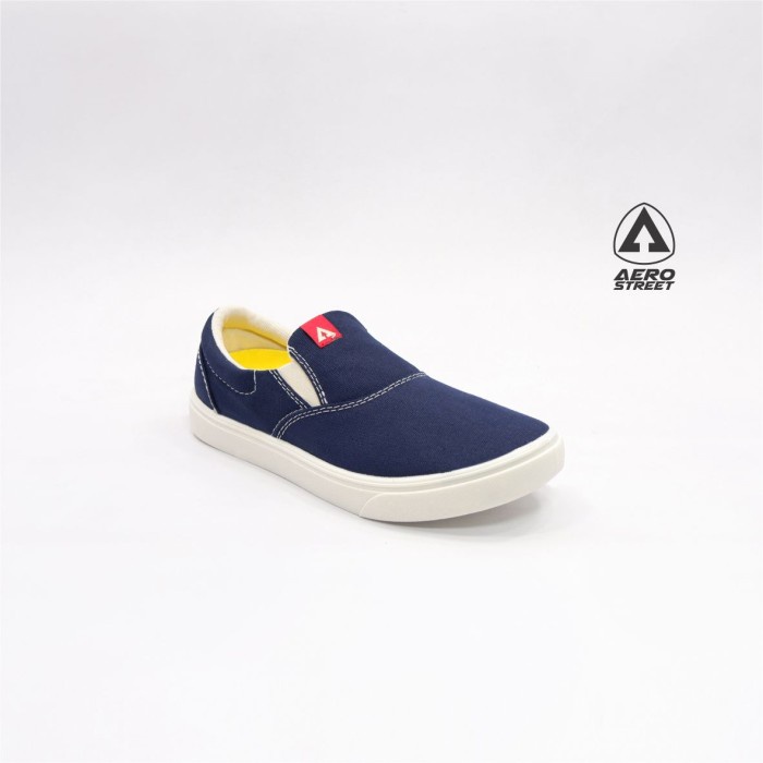 (COD) Aerostreet 36-45 Comfy Navy - Sepatu Slip On Slop Pria Wanita 21GG24 - 39