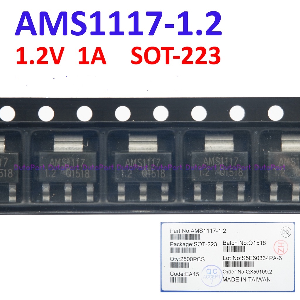 IC AMS1117 1.2V 1,2V 1.2 1,2 1A SMD Voltage Regulator AMS1117-1.2 SOT