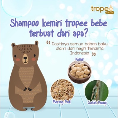 Tropee Bebe - Shampo Kemiri (Candlenut Shampoo) 100ml , Refill 500ml