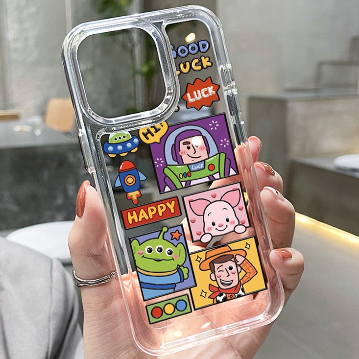 Tiga Mata Cover Pelindung Transparan Mewah Untuk Iphone14 13 12 11 6 7 Pro Max Plus Mini Case Untuk iPhone X XS Max XR Shockproof Soft Bumper Belakang Keras