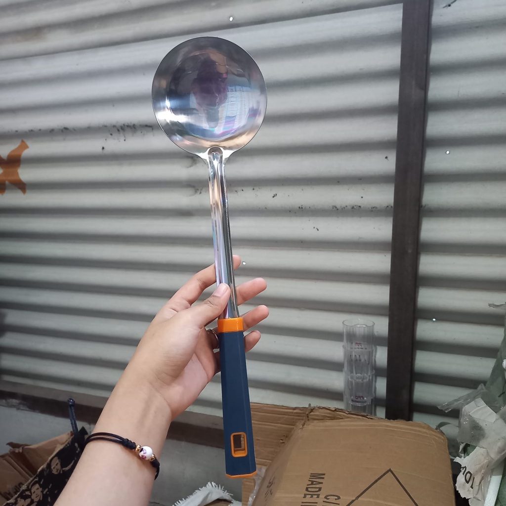 Irus Sendok Sayur Stainless Steel 398 / Centong Sop / Alat Masak Dapur