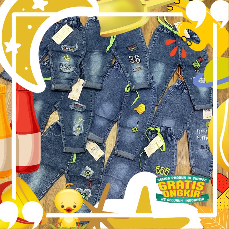 JEANS ANAK LAKI LAKI IMPORT 1-5 TAHUN/ Lucu kado Ultah