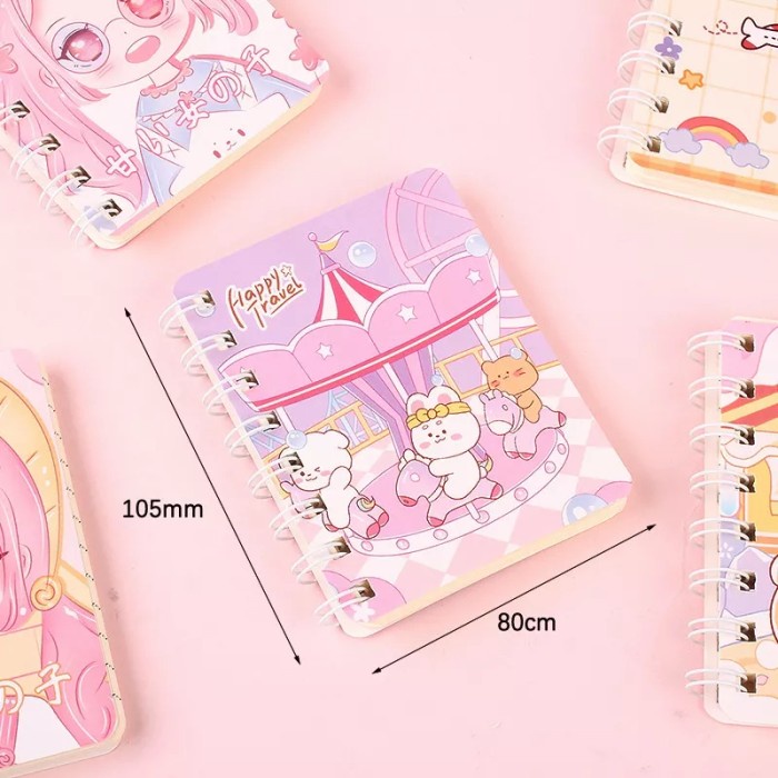 Notebook Buku Tulis Unicorn Spiral Bear Anak Perempuan Sekolah Catatan