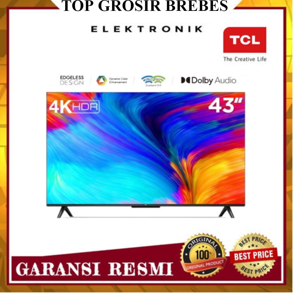 LED TV 43 INCH TCL 43A18 ANDROID 4K UHD LED TCL 43 A 18