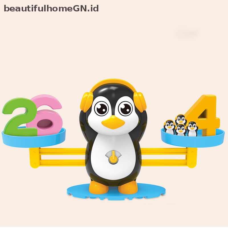 {Cantik} Mainan Matematika Montessori Digital Monkey Balance Scale Number Board Game Mainan Anak~