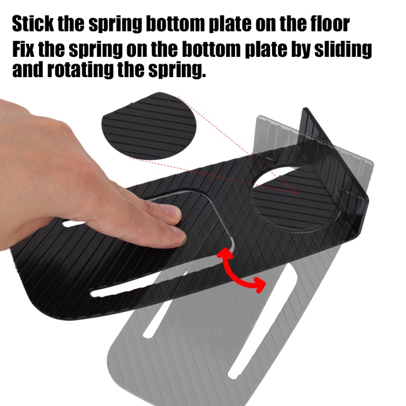 1set Baru Universal Hitam Kreatif Musim Semi Tak Terlihat Door Stopper Stick Aman Sederhana Anti-Jatuh Dengan Baik Pintu Terbuka Wedge Holder