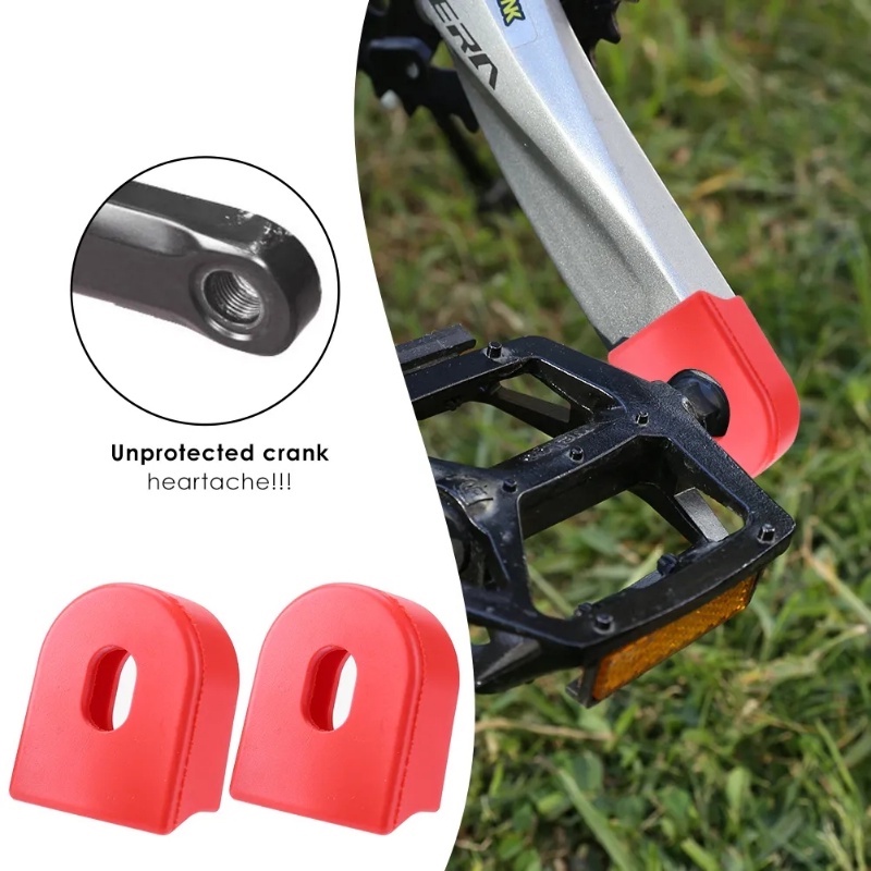 1pasang Sepeda Silikon Engkol Cover Pedal Crankset Debu-Bukti Pelindung Lengan Gunung Sepeda Jalan MTB Bersepeda Aksesoris