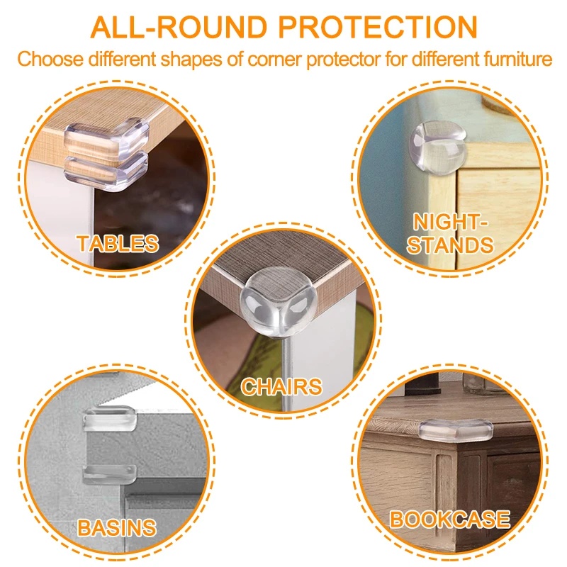 [Fitur ]1/4 Pcs Bear Baby Table Corner Protection Device Anti-Tabrakan Sudut Silikon Pelindung Furniture Lembut Pengaman Sudut Meja Pelindung Bayi Bumper Anti-Tabrakan Strip