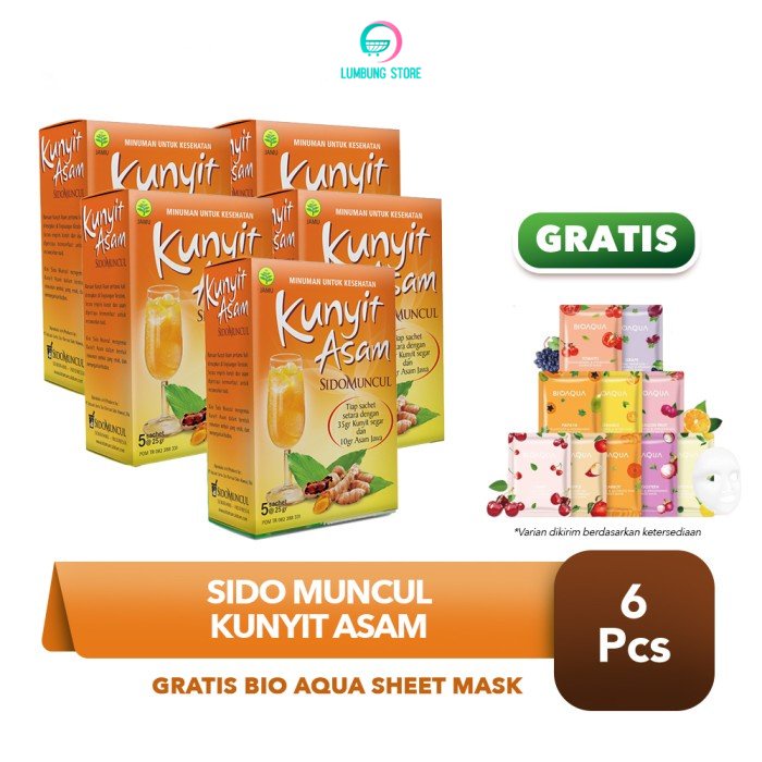 

Sido Muncul Kunyit Asam 5x5s FREE Bio Aqua Sheet Mask