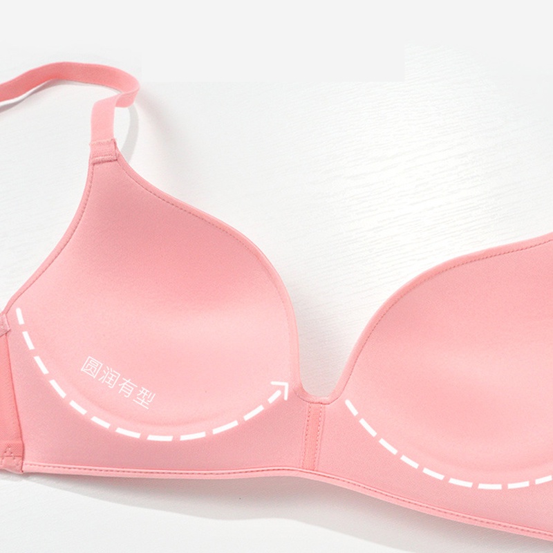 TUTULADY Bra Mulus Bahan Halus Push Up Tanpa Kawat Cocok Untuk Cup A/B